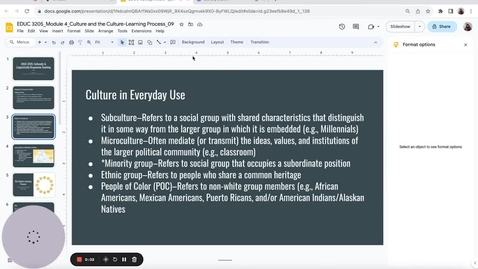 Thumbnail for entry EDUC 3205_Lesson 4_Culture &amp; Culture Learning Process