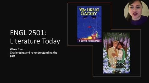 Thumbnail for ENGL 2501 Week Four Spring 2025 Recording