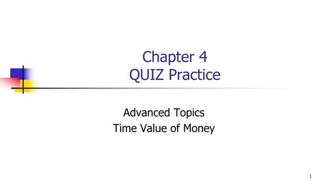 Thumbnail for entry Chapter FOUR Quiz Lecture Advanced Topics