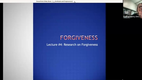 Thumbnail for Module 4 - lecture #4 (benefits of forgiveness)