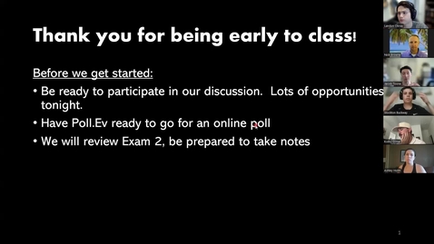 Thumbnail for Week 10 Wednesday class recording