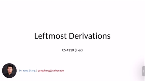 Thumbnail for 5.6 Leftmost Derivations