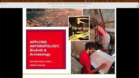 Thumbnail for Applied Anth; Archaeology and BioAnth Lecture - Part 1