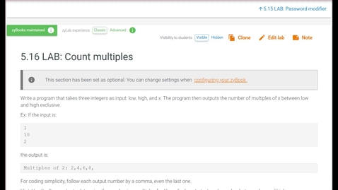 Thumbnail for CS1400: Code with me! Loops - multiples of a number