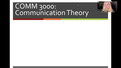 Thumbnail for Communication Introduction - Week One Mini Lecture Video
