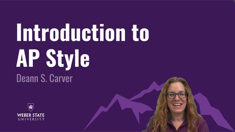 Thumbnail for COMM 1130 AP Style Intro 1