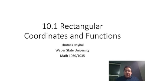 Thumbnail for ME 10.1 Rectangular Coordinates and Functions