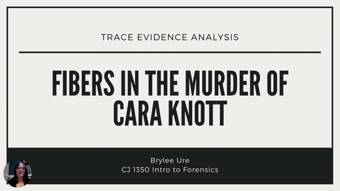 Thumbnail for Trace Evidence analysis