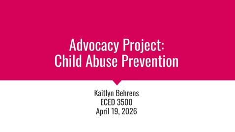 Thumbnail for Advocacy Presentation