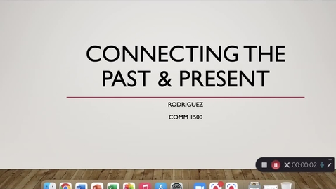 Thumbnail for entry Week 2 - Connecting the Past &amp; Present