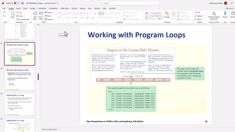 Thumbnail for Video 5 - Working with program loops