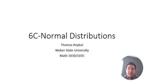 Thumbnail for entry ME 13.4-Normal Distributions