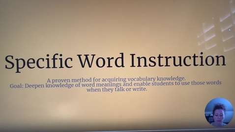 Thumbnail for Specific Word Instruction