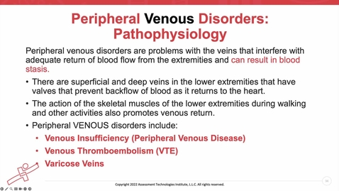 Thumbnail for Unit 10 Recorded Lecture Part 3 Peripheral Venous Disease