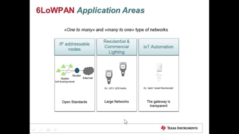 Thumbnail for entry CS6200 Module 5:  6LoWPAN Tutorial – A Wireless Extension of the Internet