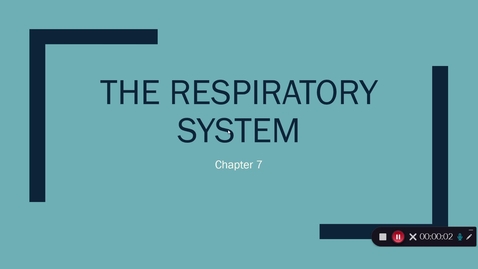 Thumbnail for entry Respiratory System Gas Exchange Part One Video