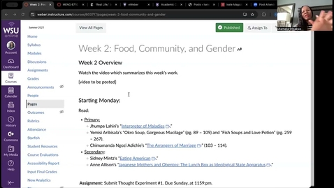 Thumbnail for Week 2: Food, Community, and Gender