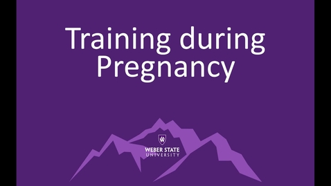 Thumbnail for entry Training during Pregnancy