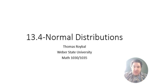 Thumbnail for entry ME 13.4-Normal Distributions