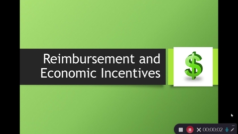 Thumbnail for Reimbursement and Economic Incentives with Annoto (26:39) - Quiz