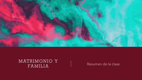 Thumbnail for BP - Week 1 Marriage and Family Overview