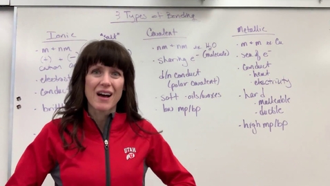 Thumbnail for Overview 3 Types of Bonding