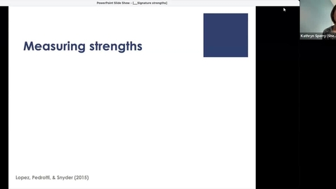 Thumbnail for Strengths lecture #3 (cultural equivalence)