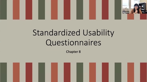 Thumbnail for entry WEB 3600 - June 20 - Standardized Usability Questionnaire