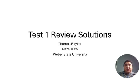 Thumbnail for 1035 Test 1 Review Solutions
