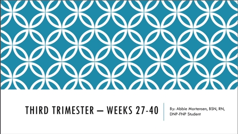 Thumbnail for Navigating the Phases and Changes Third Trimester Presentation