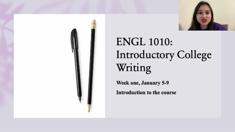 Thumbnail for ENGL 1010 Week One Spring 2026 Recording