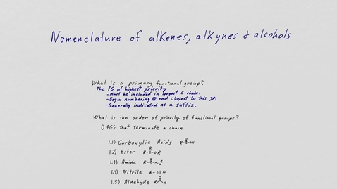 Thumbnail for entry alkene, alkyne, alcohol nomen 2