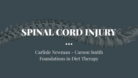 Thumbnail for Spinal Cord Injury - Nutrition 3220