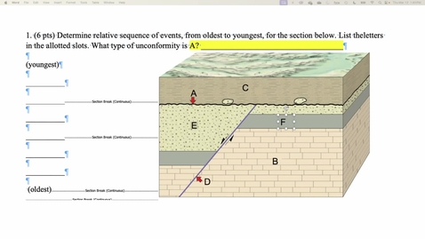 Thumbnail for Example exercise uncomformity