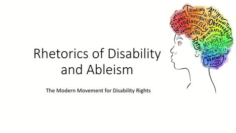 Thumbnail for Rhetorics of Disability and Ableism