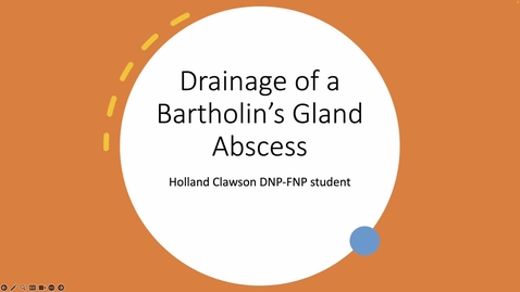 Thumbnail for NRSG6250.ClawsonH.BartholinsGlandPtVid.6.28.25