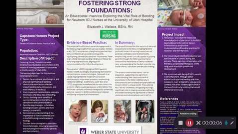 Thumbnail for Honors Poster Virtual Presentation- Elizabeth Wallace