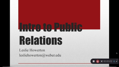 Thumbnail for Intro to Public Relations