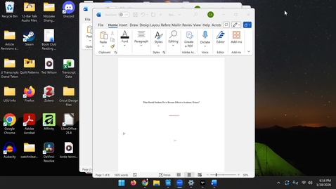 Thumbnail for Critique of Student Writing: Research Paper 1