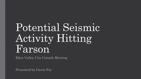 Thumbnail for Gavin Foy GEO Earthquake Presentation