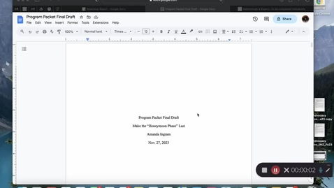 Thumbnail for Program Packet Walkthrough - December 5th 2023, 7:59:02 pm