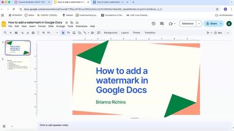 Thumbnail for How to add a Watermark in Google Docs