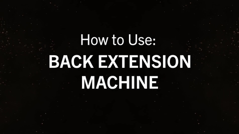 Thumbnail for Back Extension.mp4
