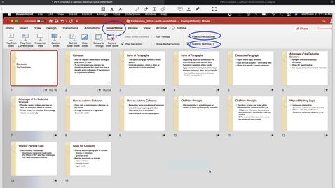Thumbnail for Close Caption in PPT