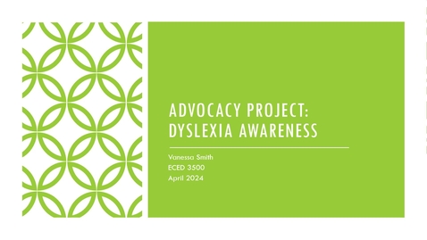 Thumbnail for eced 3500 advocacy project video