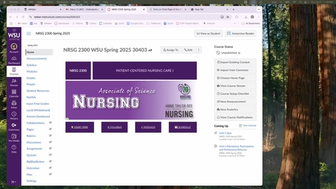 Thumbnail for NRSG 2300 Course Orientation Video