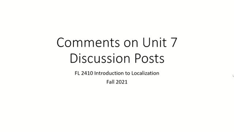 Thumbnail for entry 11/18/21 FL 2410 Unit 7 Discussion comments