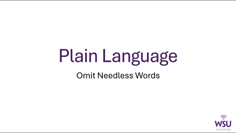 Thumbnail for Plain Language tactics
