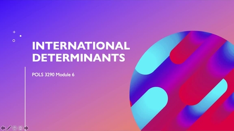 Thumbnail for POLS 3290 LECTURE 5.1 International Determinants Theories