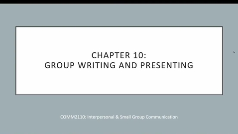 Thumbnail for Chapter 10 Lecture Video - Quiz